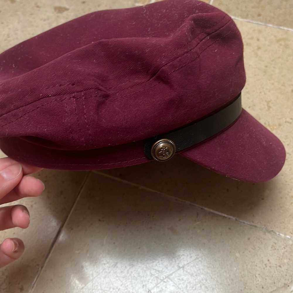 Burgundy hat